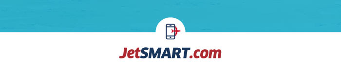 JetSMART.com airline logo with mobile boarding-pass icon on a turquoise banner