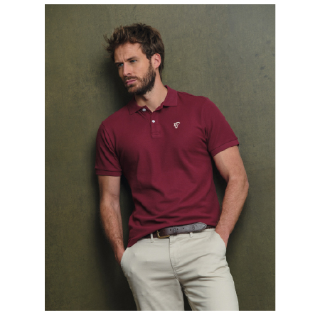 Polo basico - Burgundy - La Garrocha