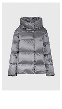 Szara puchowa kurtka damska