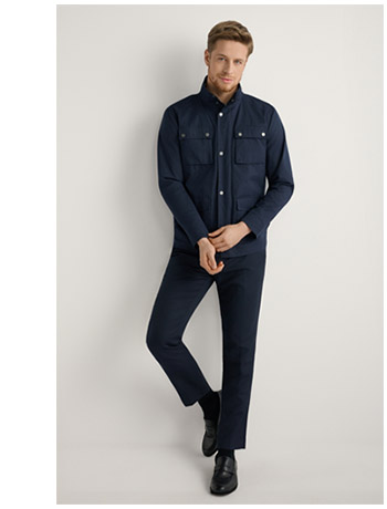 Granatowa kurtka męska przejściowa