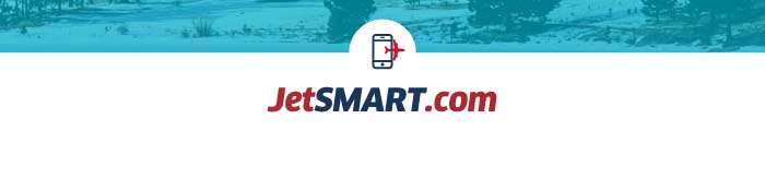 JetSMART.com logo in red and blue with a mobile boarding-pass icon on a teal banner